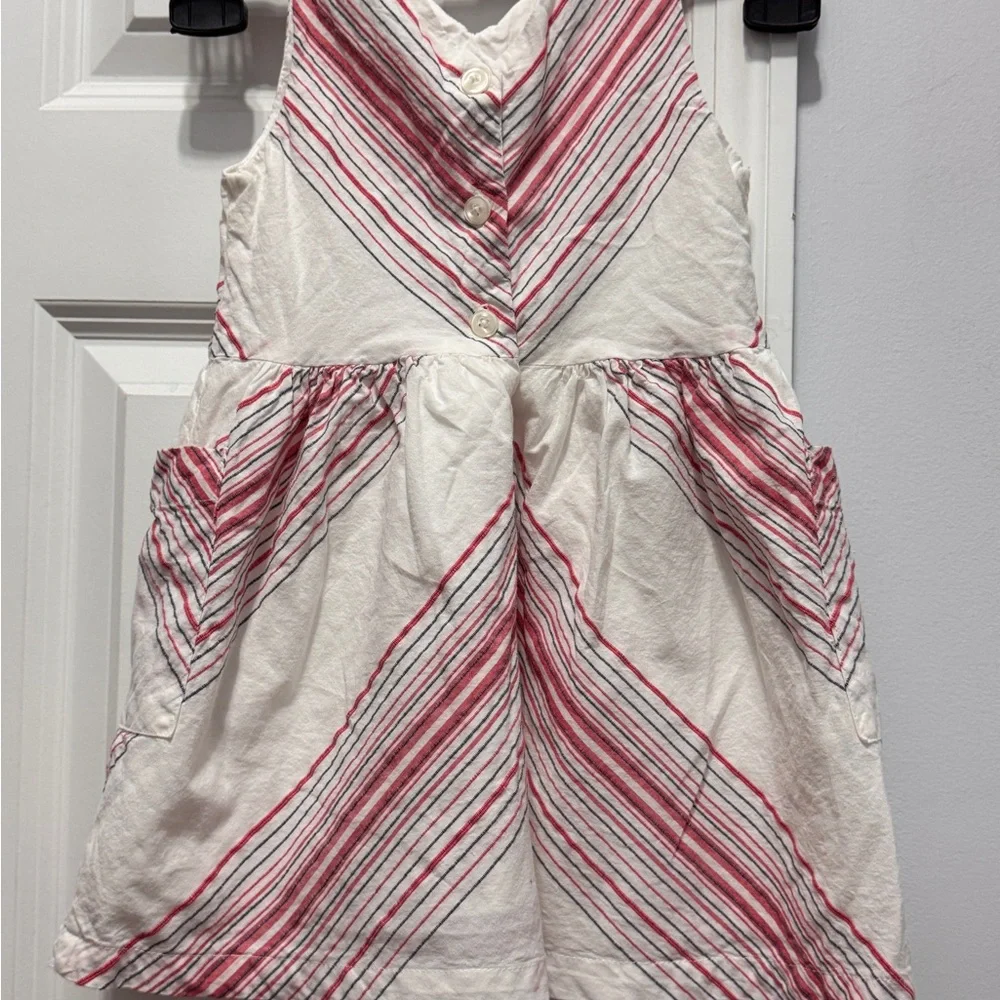 OshKosh B'gosh White and Red A-Line Sleeveless Dress
